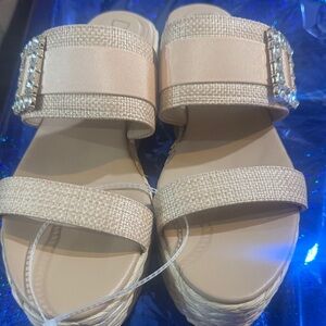 Chic Beige Platform Sandals